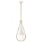 Nuvo Admiral 1-Light Pendant 10 in. Matte White and Natural Brass White Opal Glass 60/7923 - alternate 6